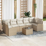 Sjedeća garnitura za vrt 8 pcs Bež i krema 289 x 124 x 69 cm