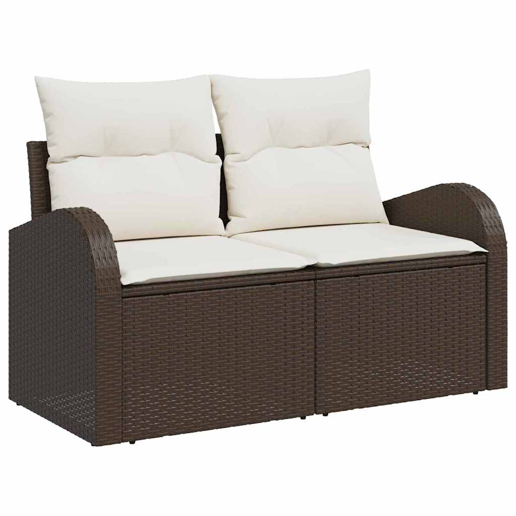 Set sofe s jastukom s pohranom 5 pcs Smeđa i bijela poliratan