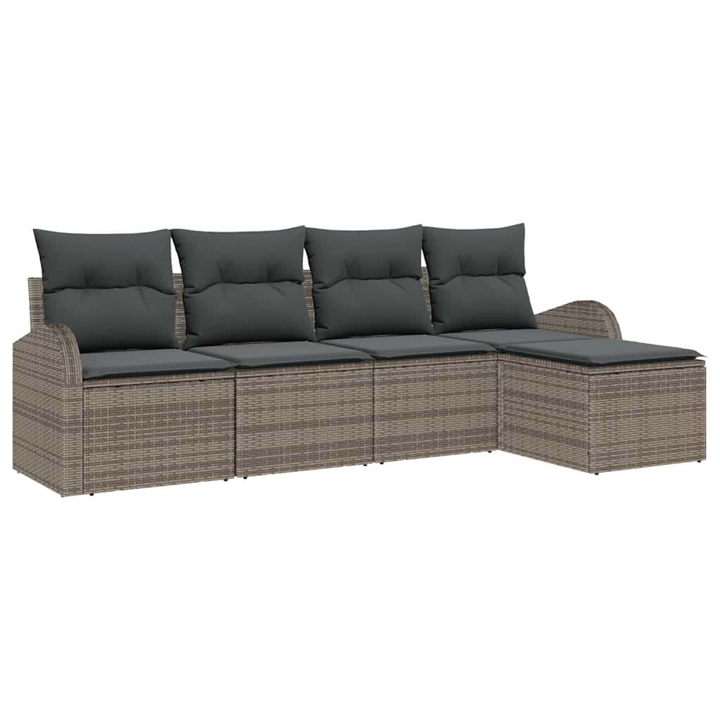 Set sofe s jastukom s pohranom 5 pcs Siva poliratan