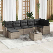 Set sofe s jastukom s pohranom 8 pcs Siva poliratan