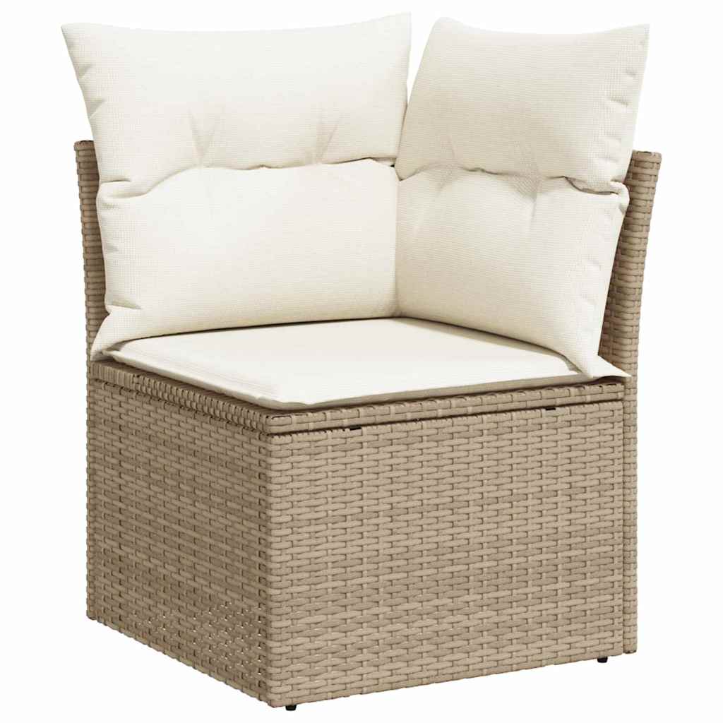 Sjedeća garnitura za vrt 6 pcs Bež i Bijela poliratan