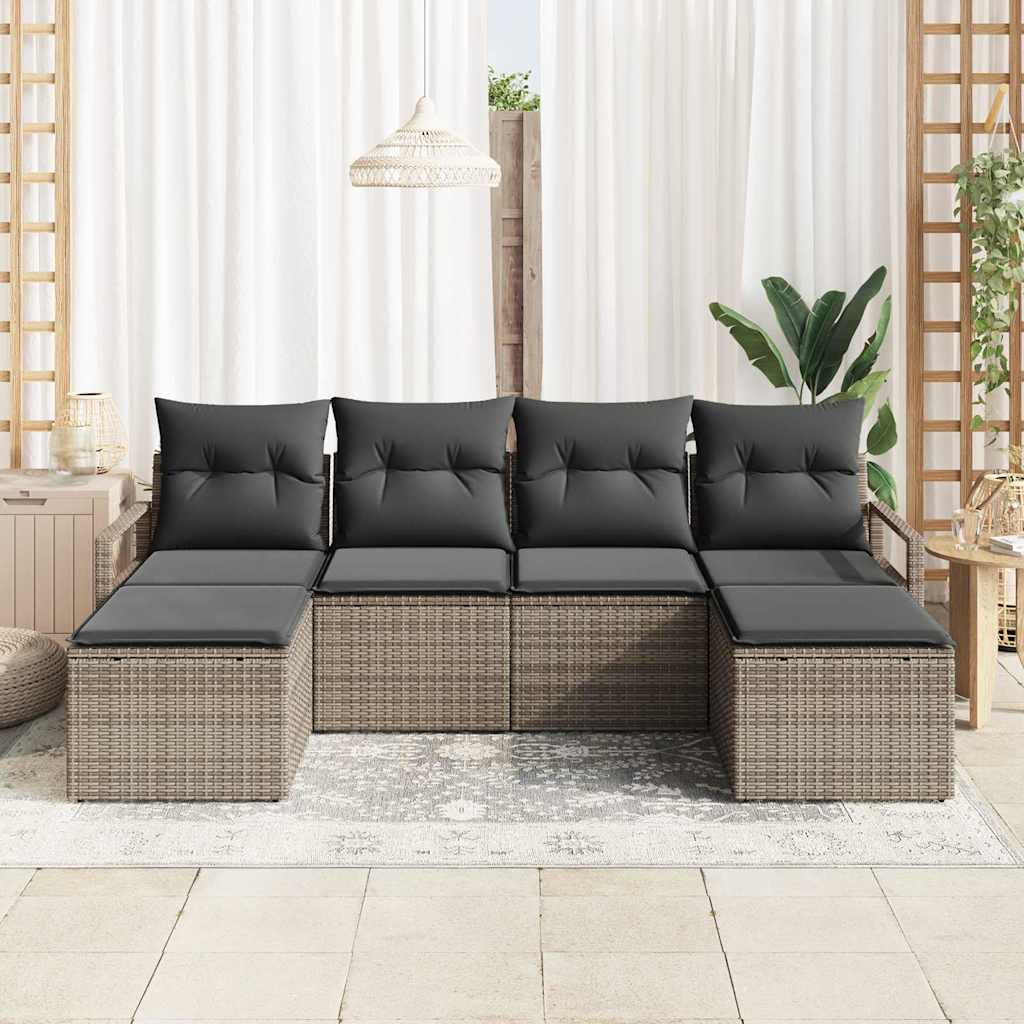 Set sofe s jastukom s pohranom 6 pcs Siva poliratan