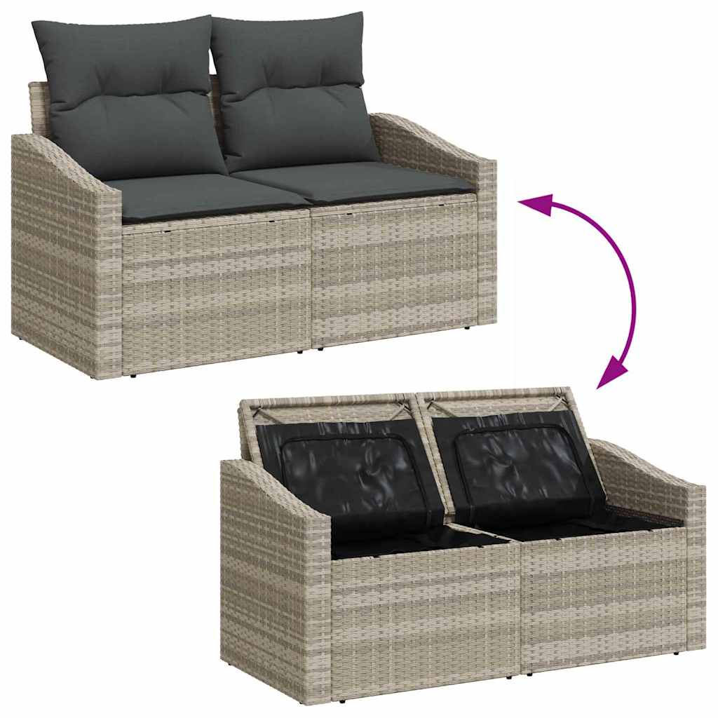 Set sofe 7 pcs Svijetlo siva i tamno siva poliratan
