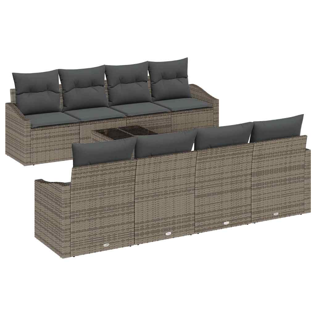 Set sofe s jastukom s pohranom 7 pcs Siva poliratan