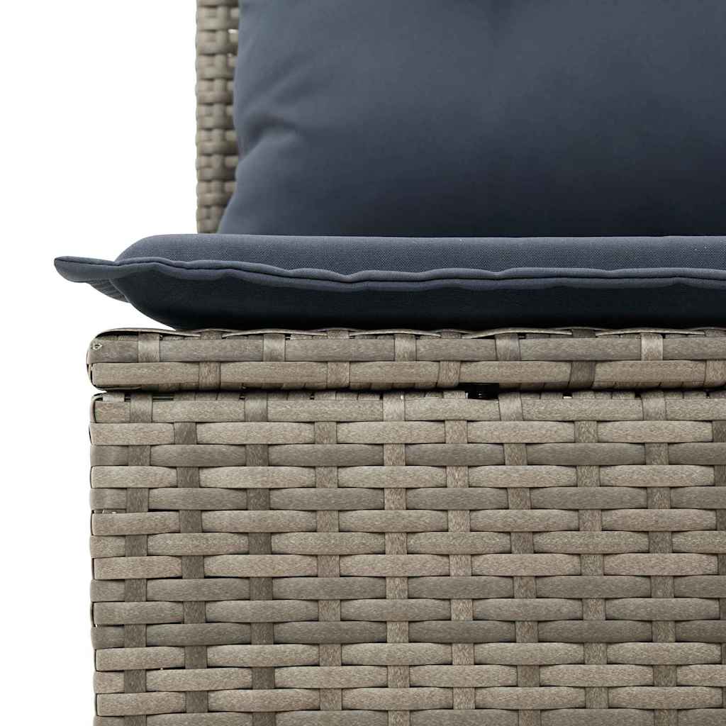 Sjedeća garnitura za vrt 5 pcs Siva i mornarsko plava poliratan