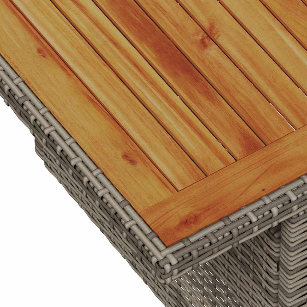 Sjedeća garnitura za vrt s pohranom 6 pcs Siva Poli ratan