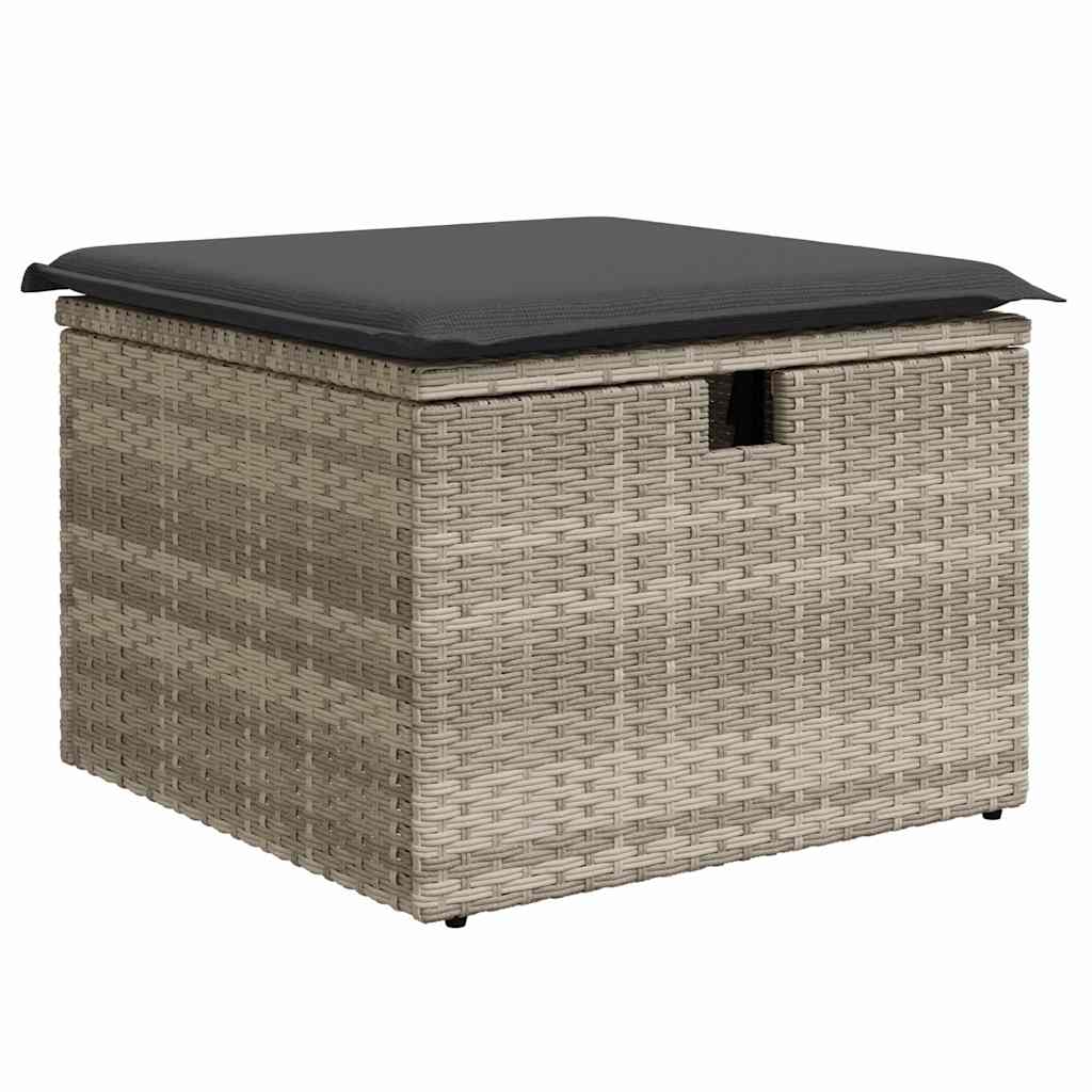 Sjedeća garnitura za vrt 5 pcs Svjetlosiva Poli ratan