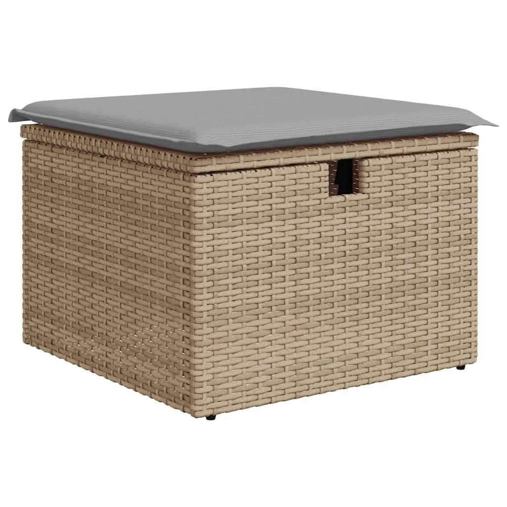 Set sofe s jastukom s pohranom 7 pcs Bež i krema poliratan
