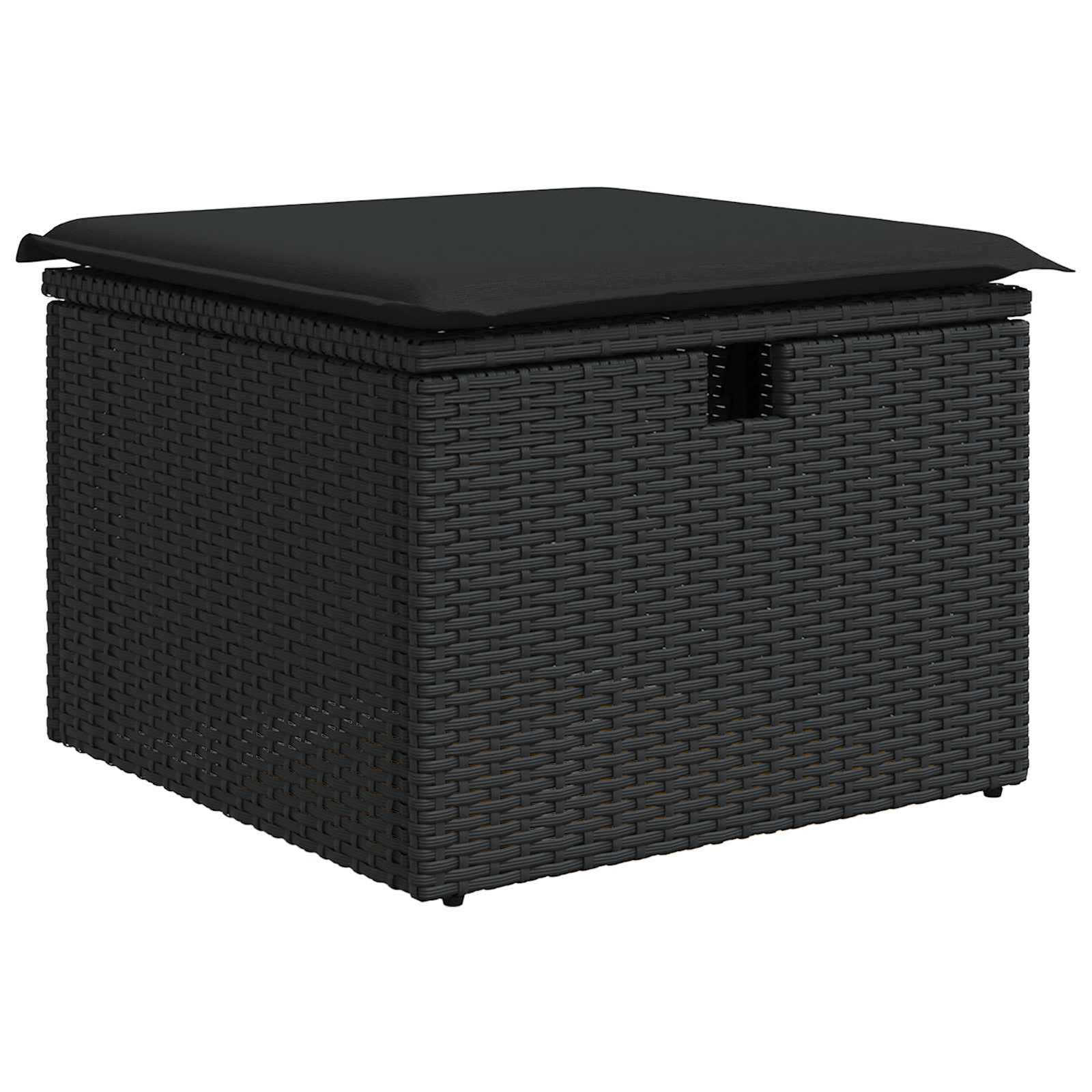 Sjedeća garnitura za vrt 7 pcs Crna 55 x 62 x 69 cm Poli ratan