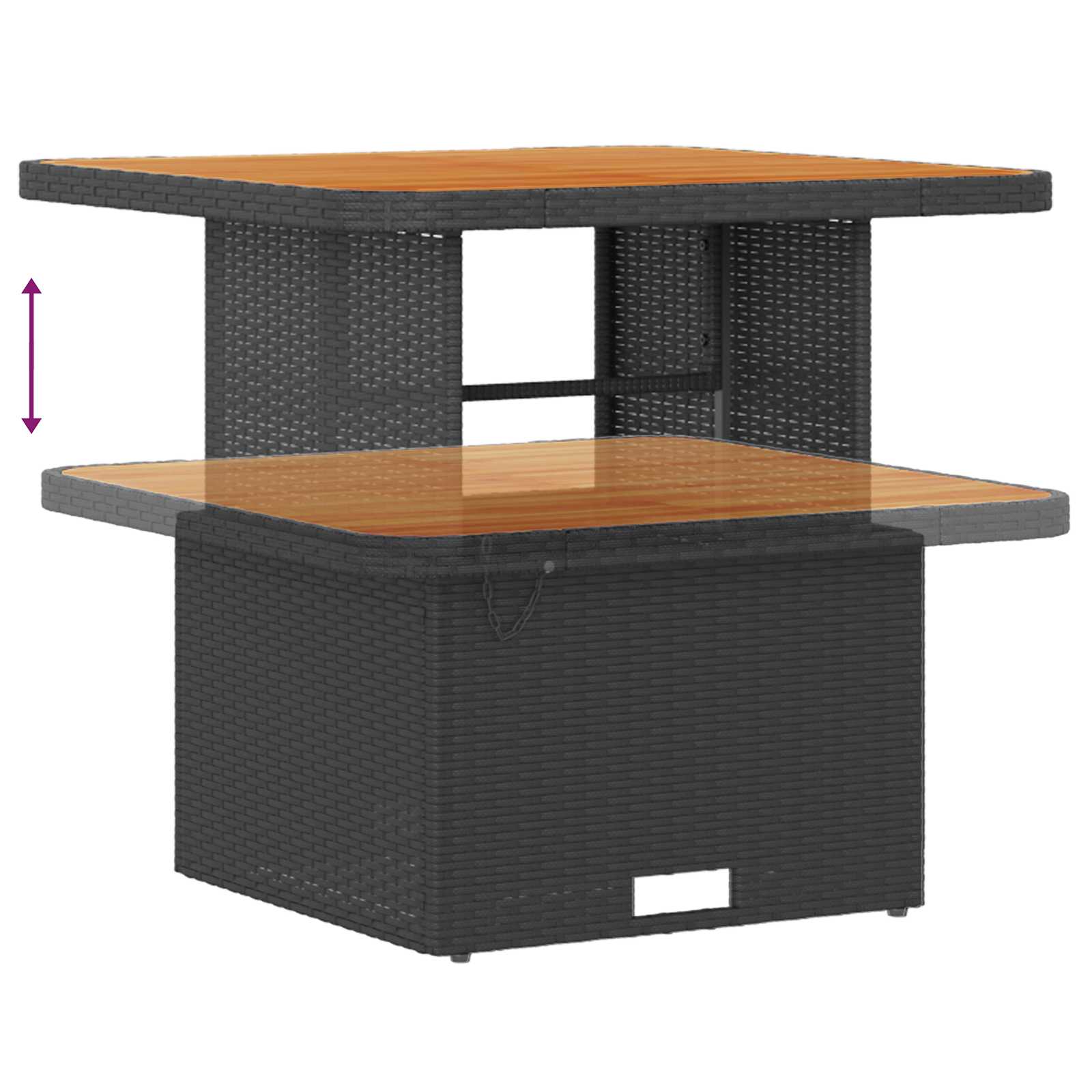 Sjedeća garnitura za vrt 13 pcs Crna poliratan
