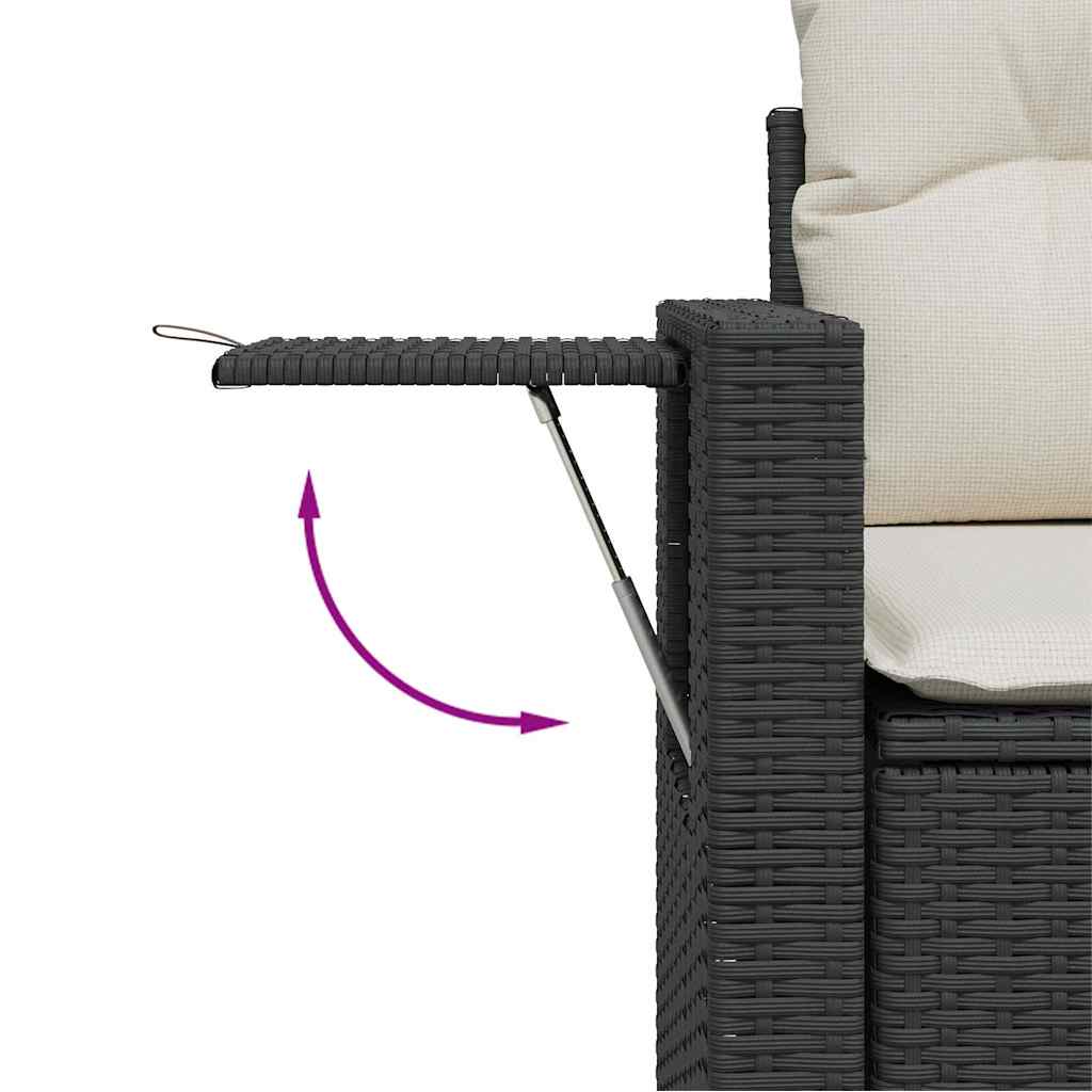 Sjedeća garnitura za vrt 13 pcs Crna poliratan