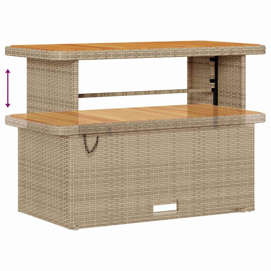 Sjedeća garnitura za vrt s jastukom 14 pcs Bež poliratan