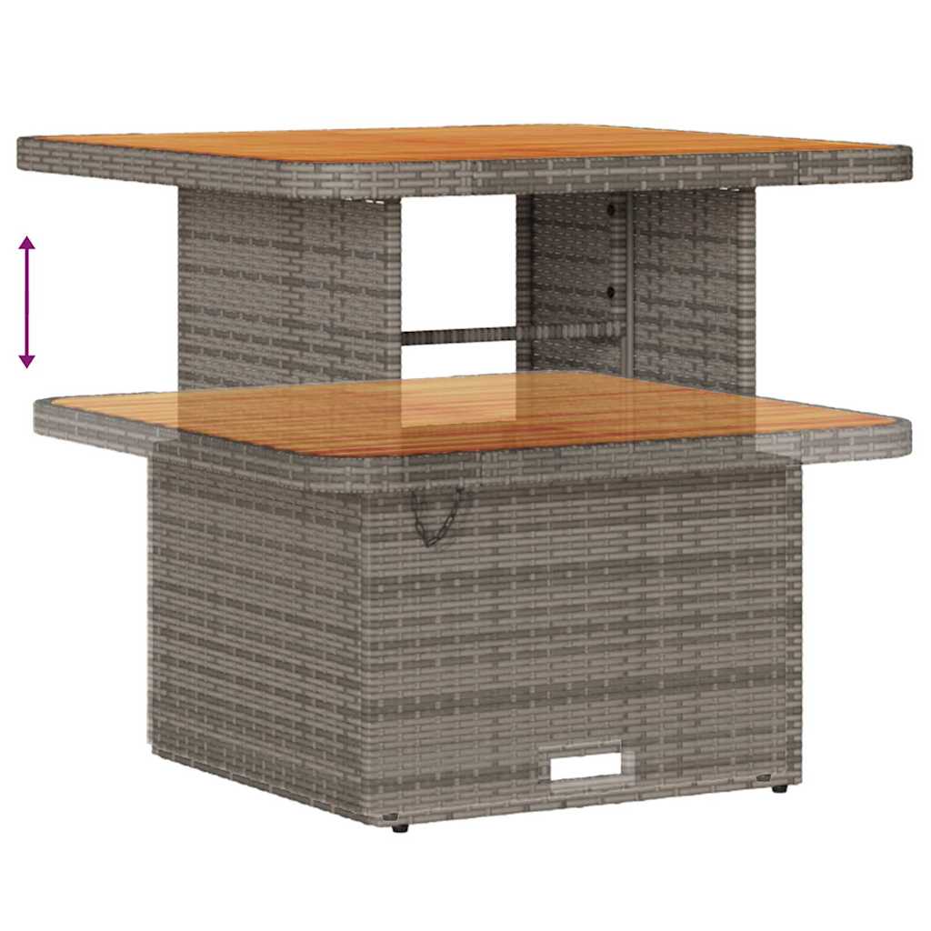 Sjedeća garnitura za vrt s jastukom s pohranom 9 pcs Siva
