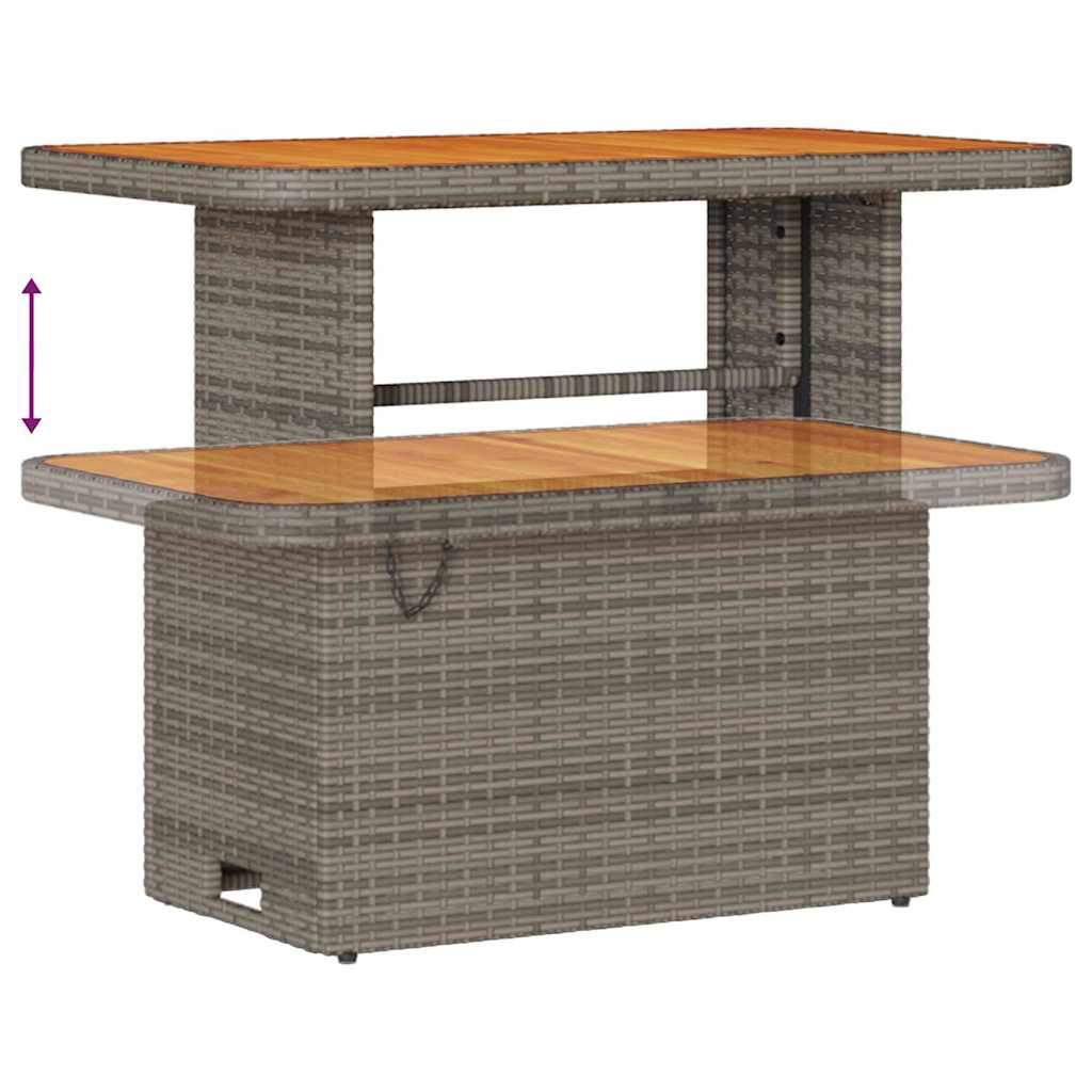 Sjedeća garnitura za vrt s jastukom s pohranom 8 pcs Siva