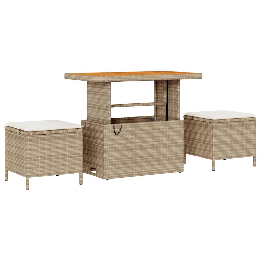 Sjedeća garnitura za vrt 12 pcs Bež i krema poliratan