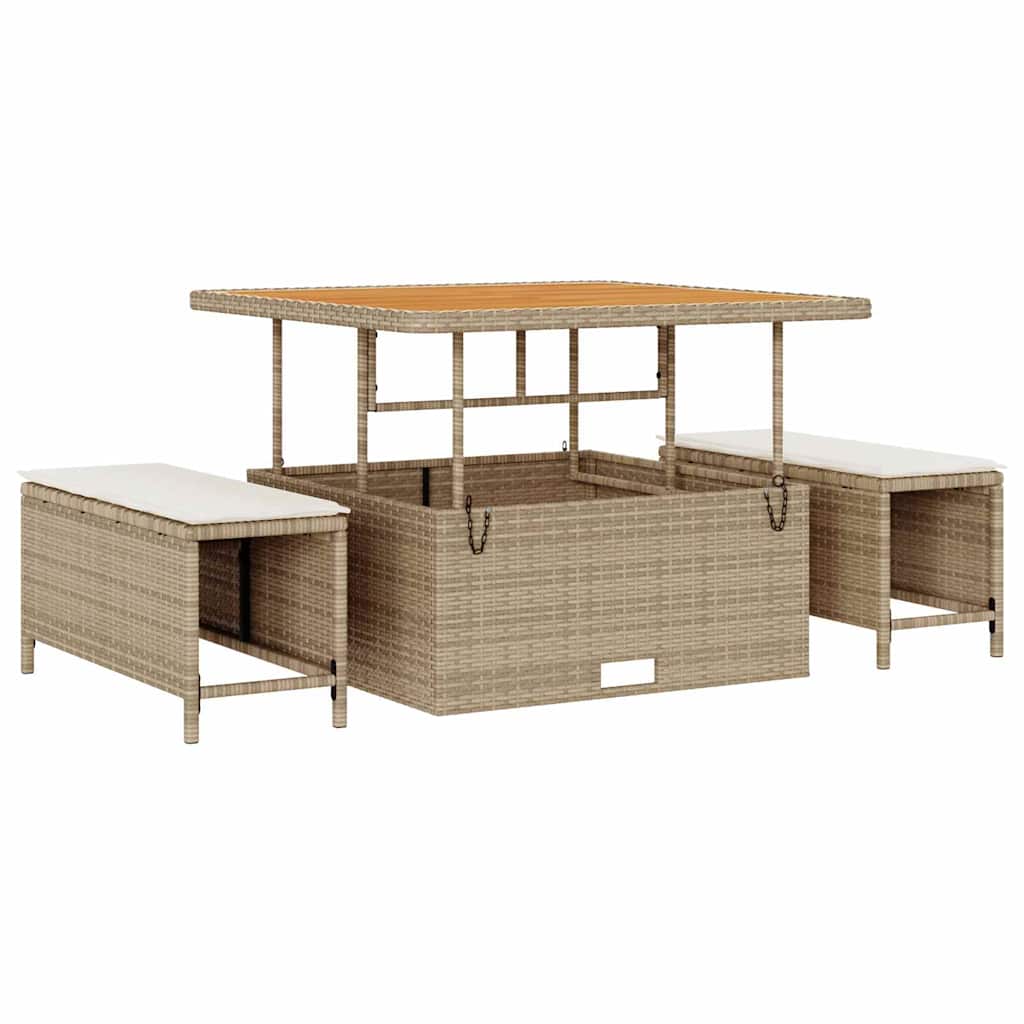 Sjedeća garnitura za vrt Bež i krema 231 x 224 x 85 cm