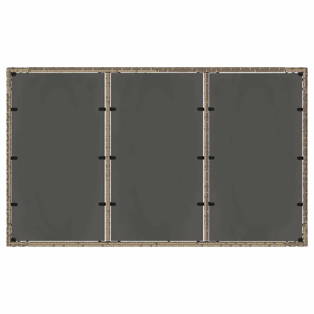 Vrtni set za objed 7 pcs Siva poliratan