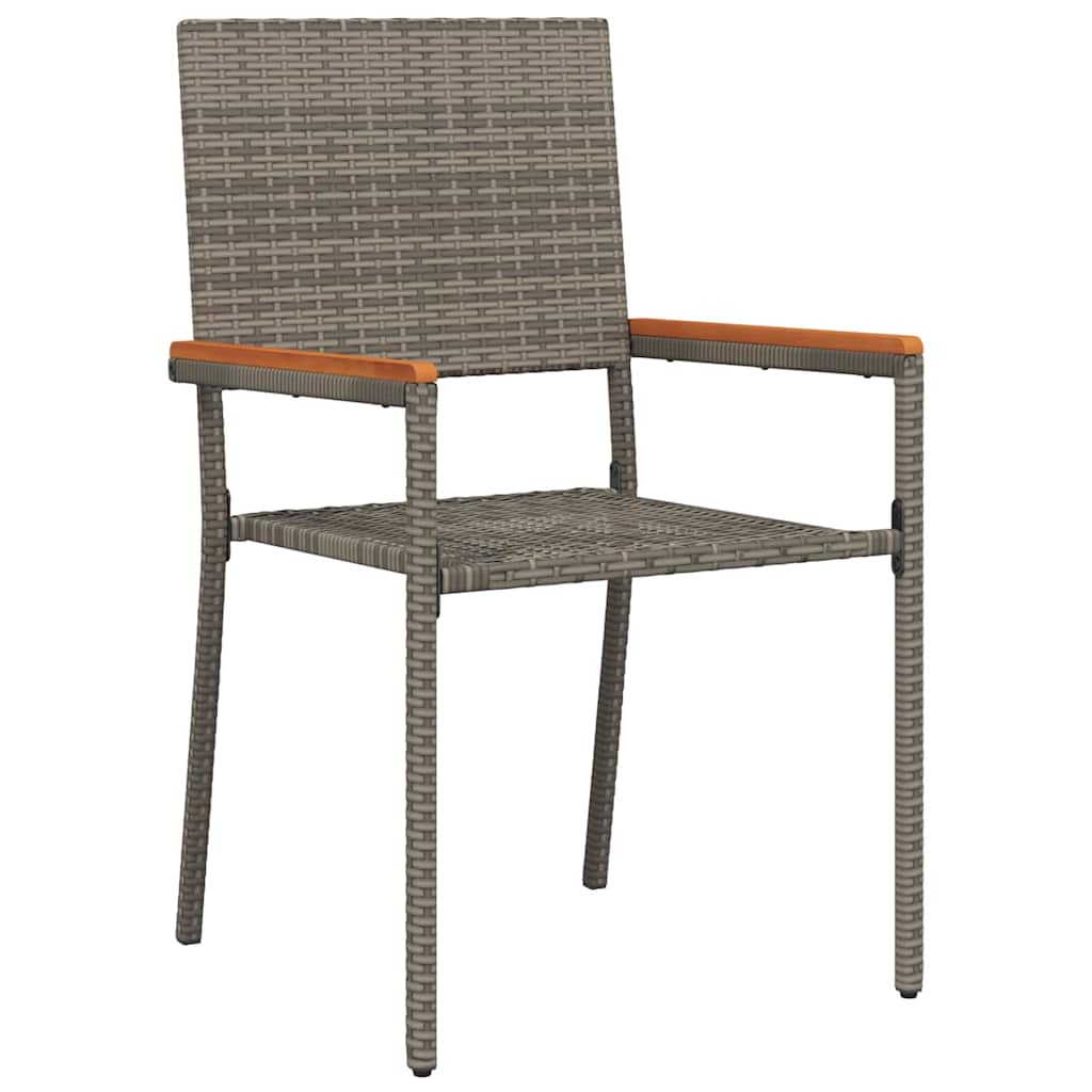 Vrtni set za objed 7 pcs Siva poliratan