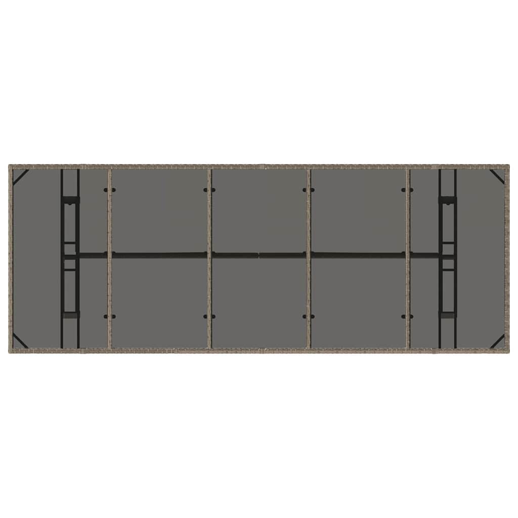 Vrtni set za objed 9 pcs Siva poliratan