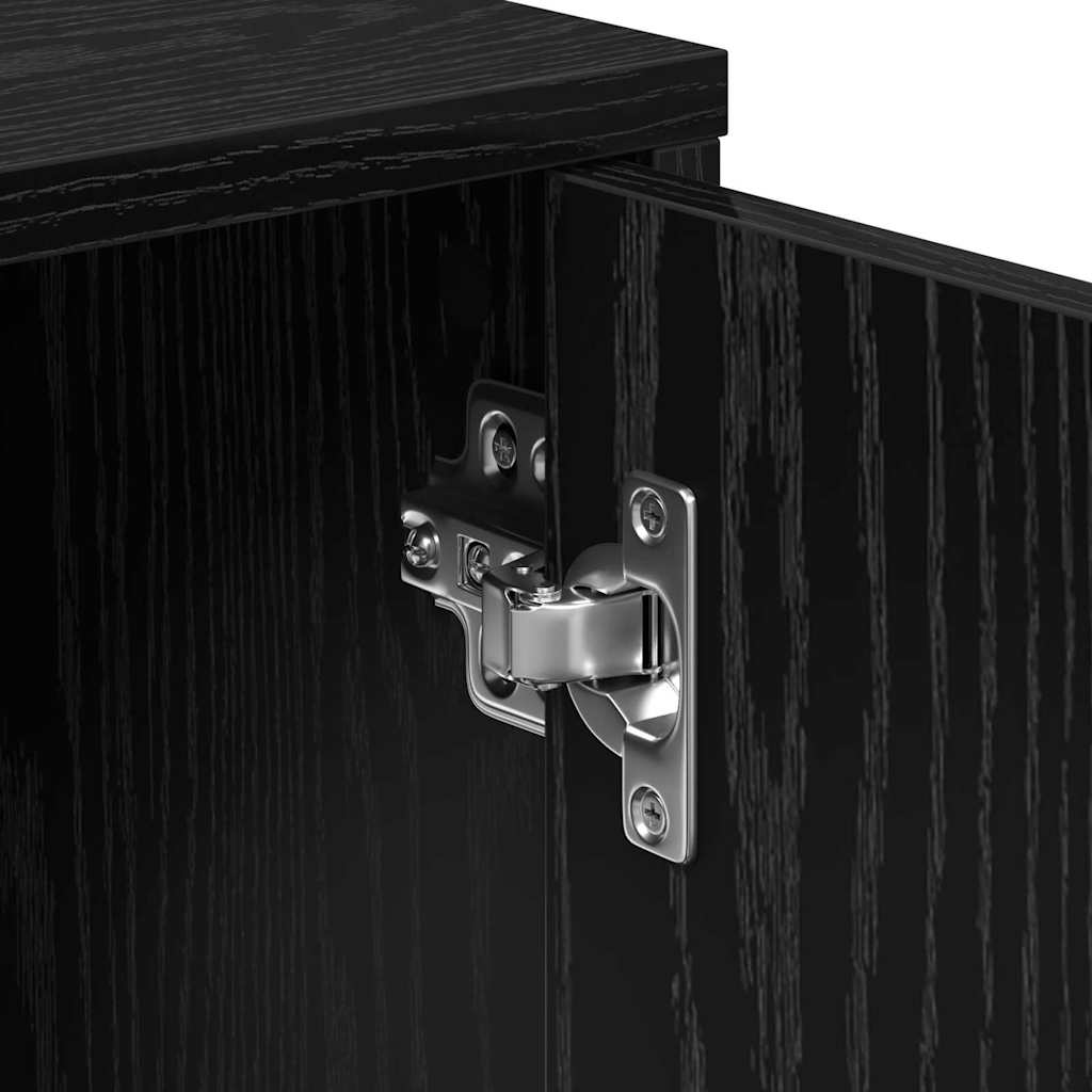 Kreveta 2 pcs Crni hrast 60 x 31 x 70 cm Konstruirano drvo