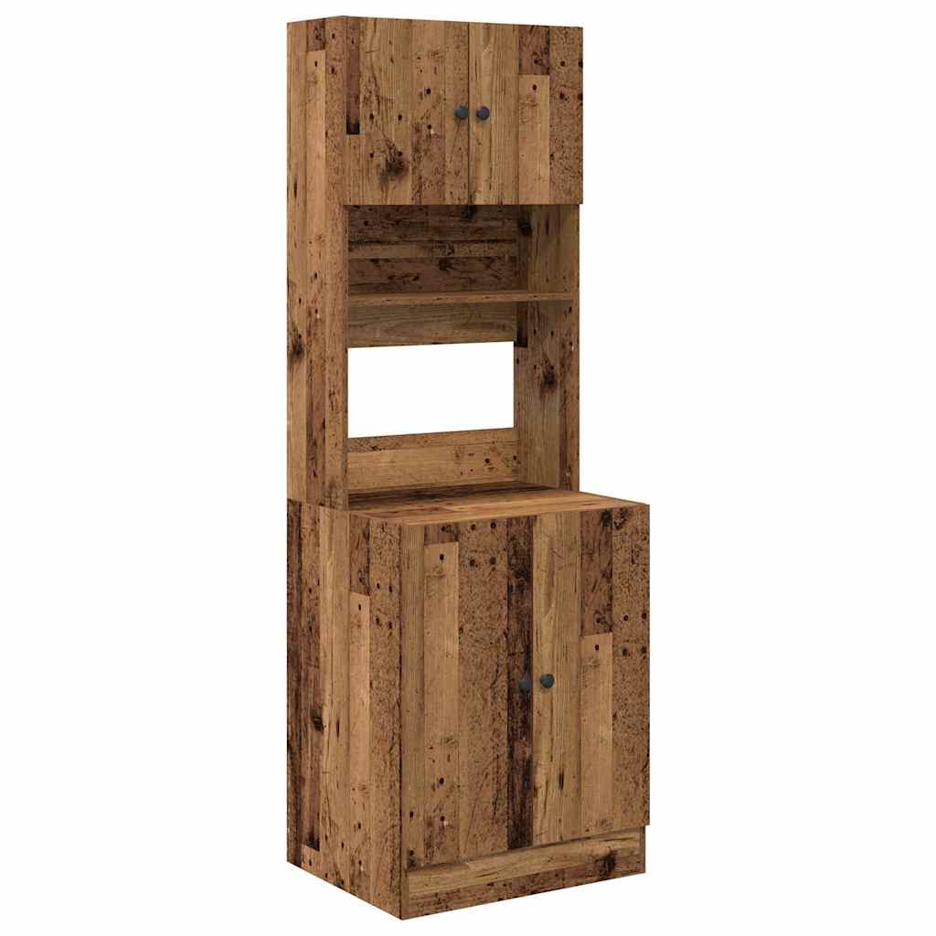 Kuhinjski bufet s policom 2 pcs Staro drvo 60 x 50 x 180 cm