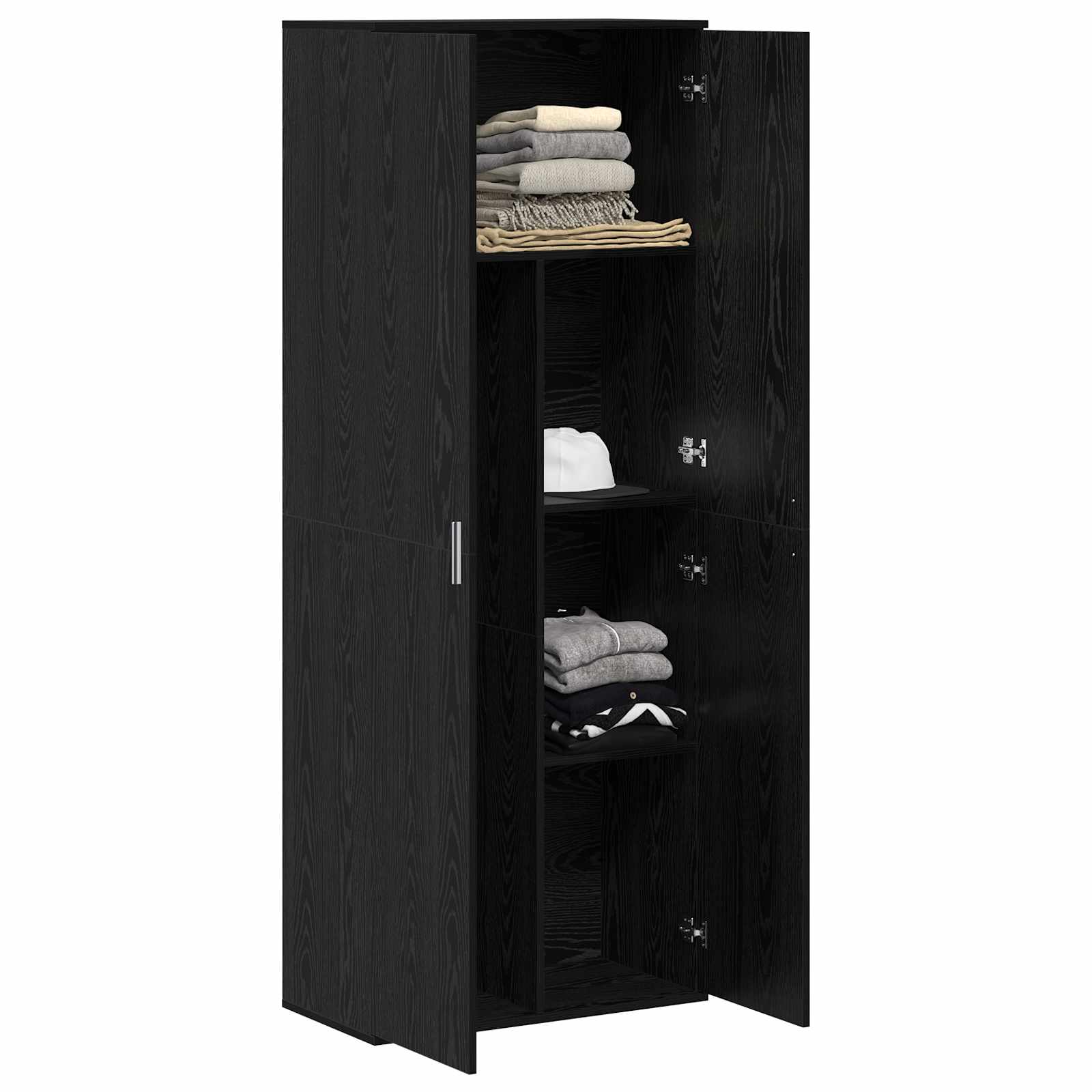Highboard Crni hrast 70 x 33.5 x 180 cm Konstruirano drvo