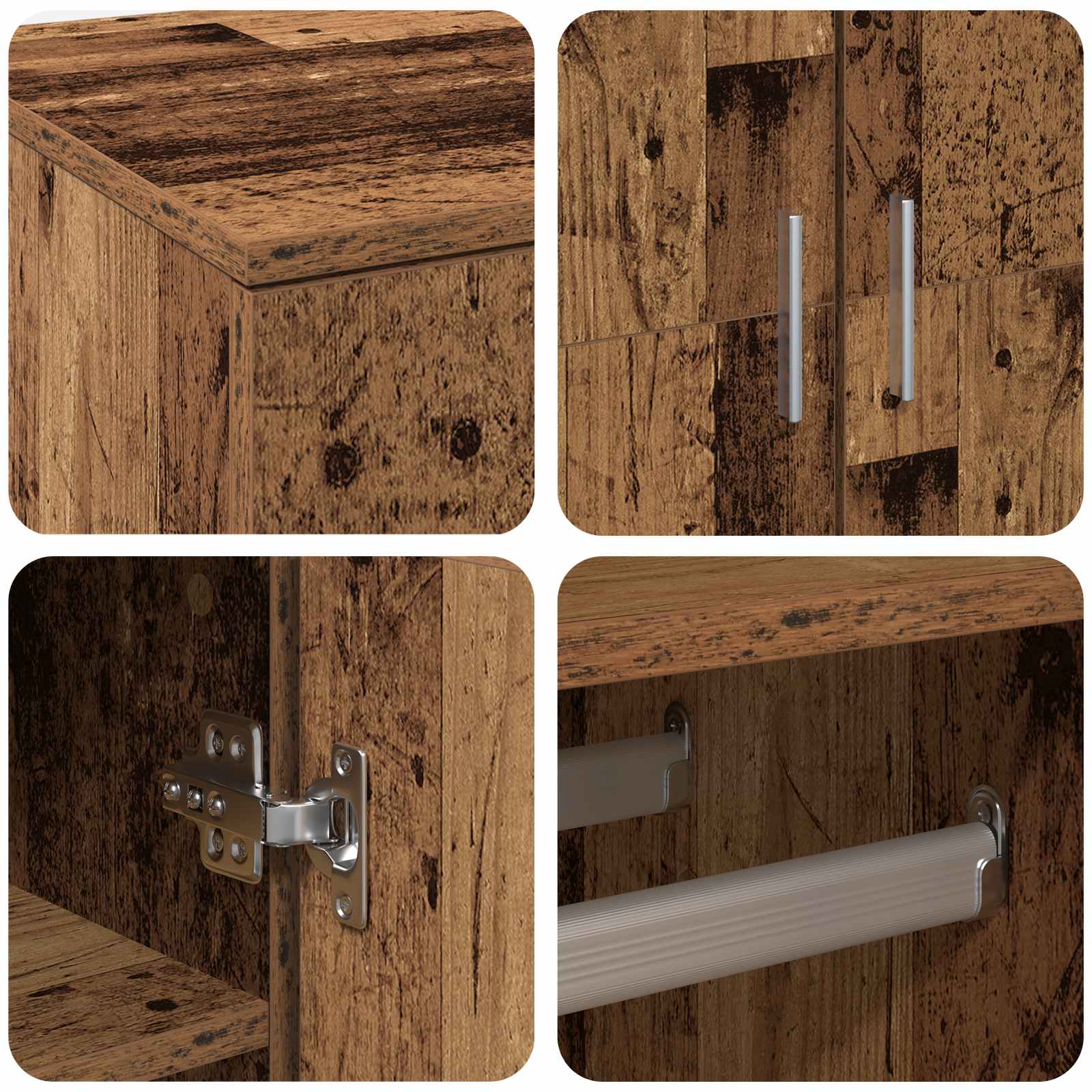 Highboard Staro drvo 80 x 39 x 178 cm Konstruirano drvo