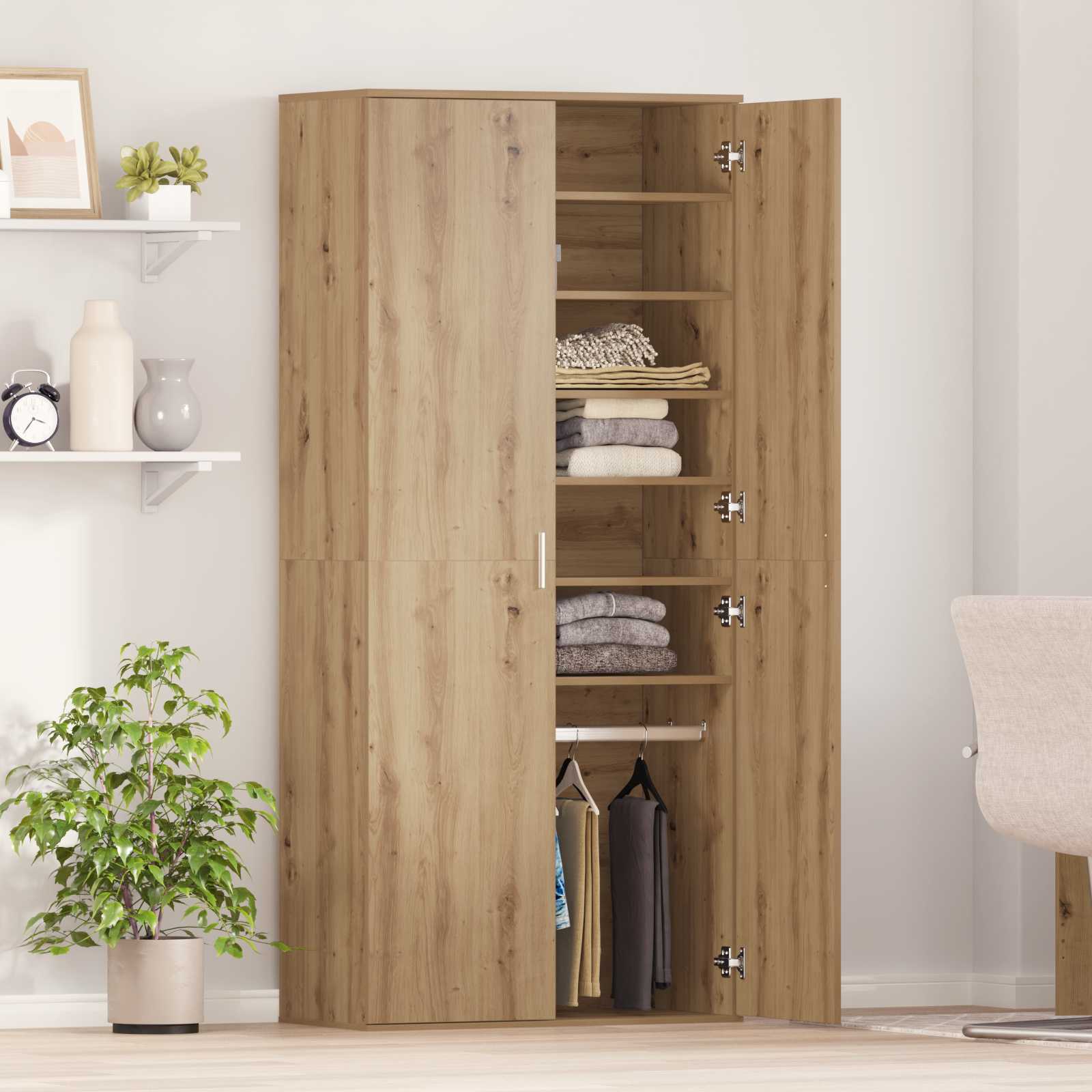 Highboard hrast artisan 80 x 39 x 178 cm Konstruirano drvo