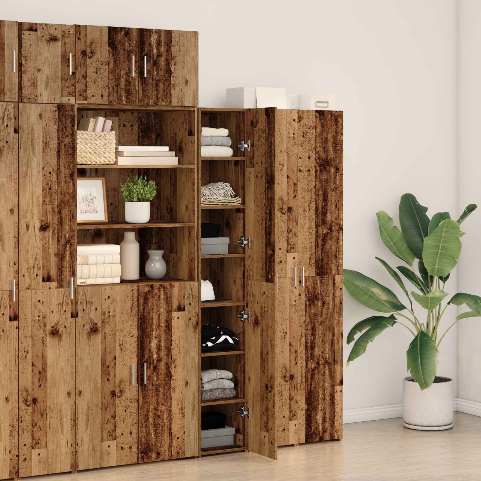 Highboard 2 pcs Staro drvo 30 x 42,5 x 185 cm