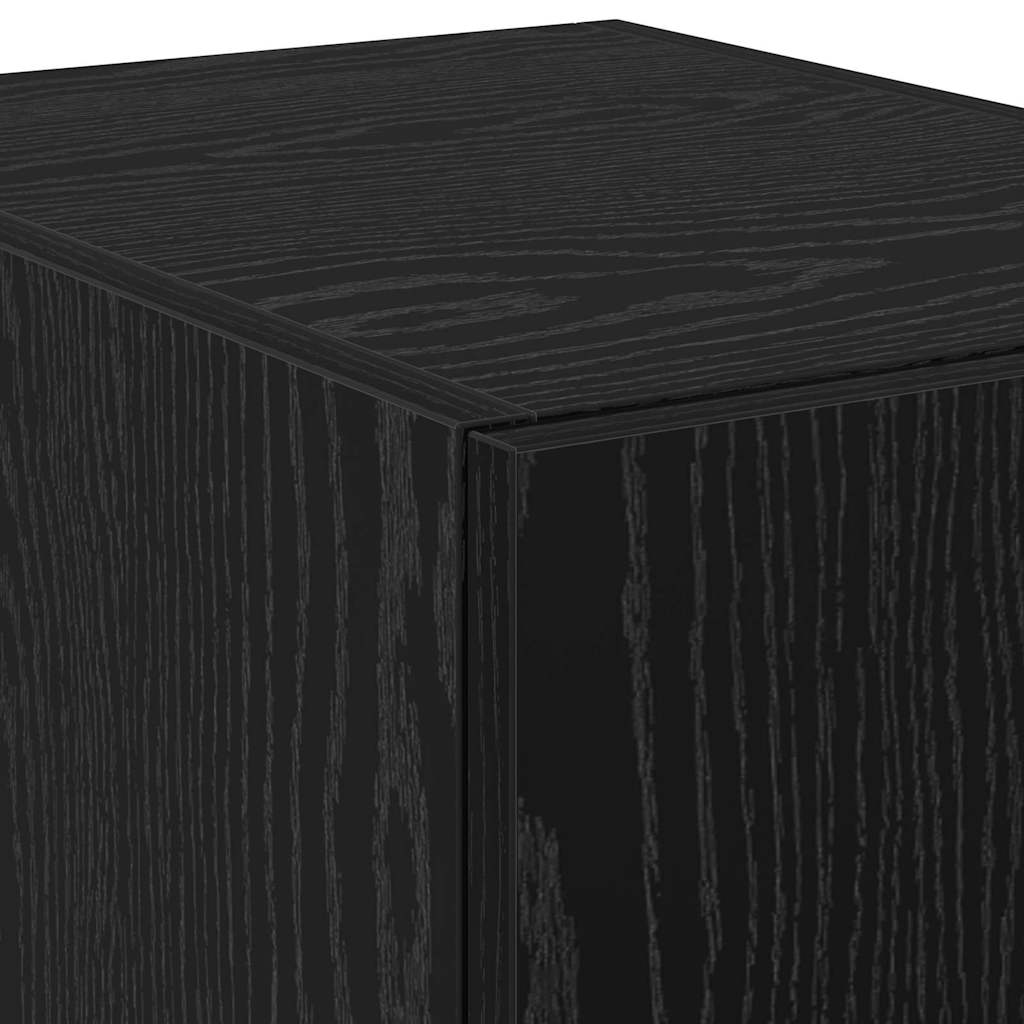 Highboard 2 pcs Crni hrast 30 x 42,5 x 185 cm