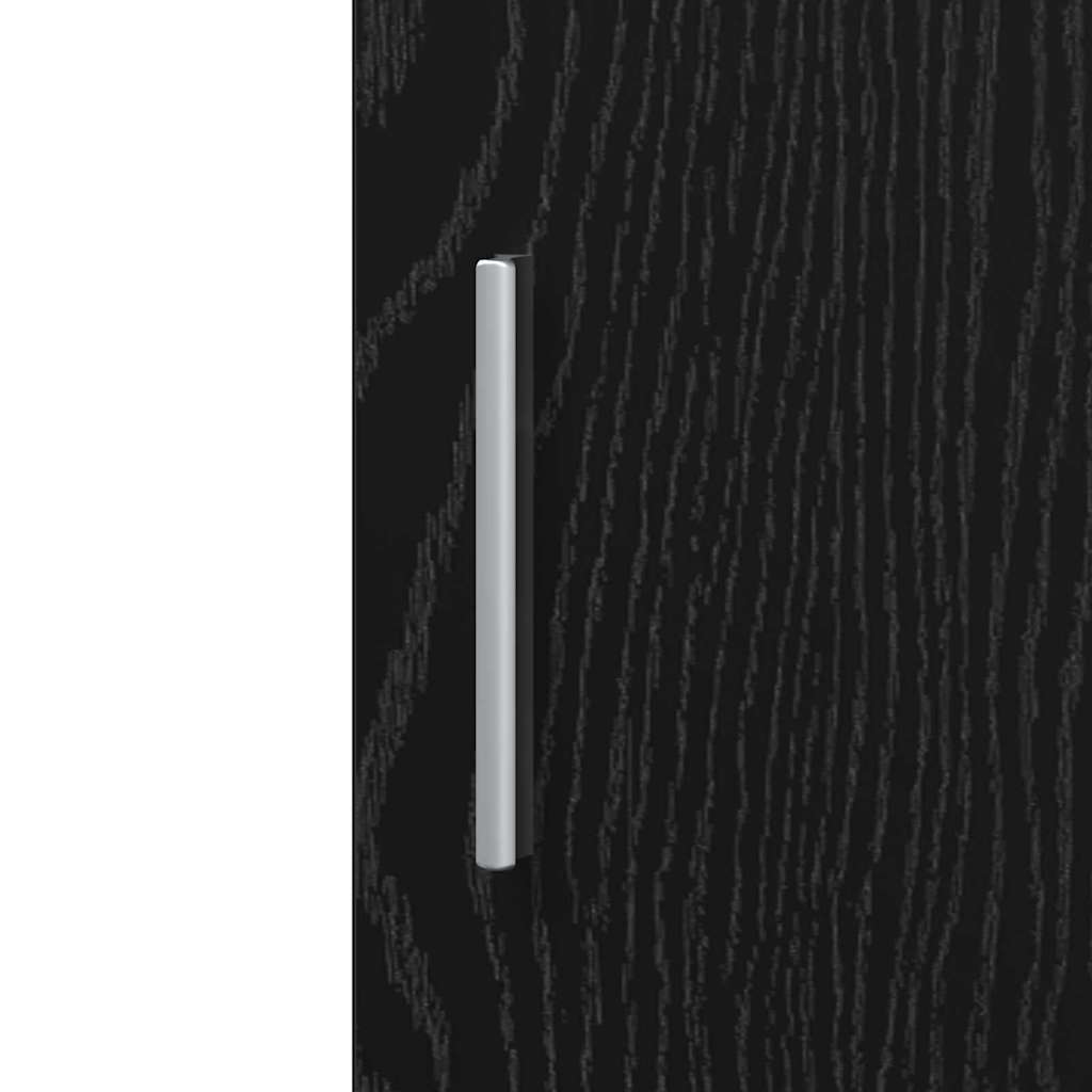 Highboard 2 pcs Crni hrast 30 x 42,5 x 185 cm
