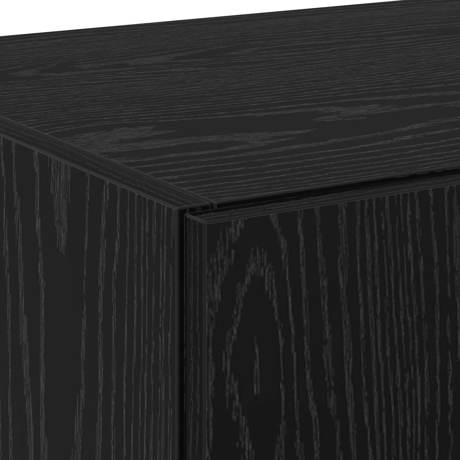 Highboard 2 pcs Crni hrast 70 x 42,5 x 185 cm