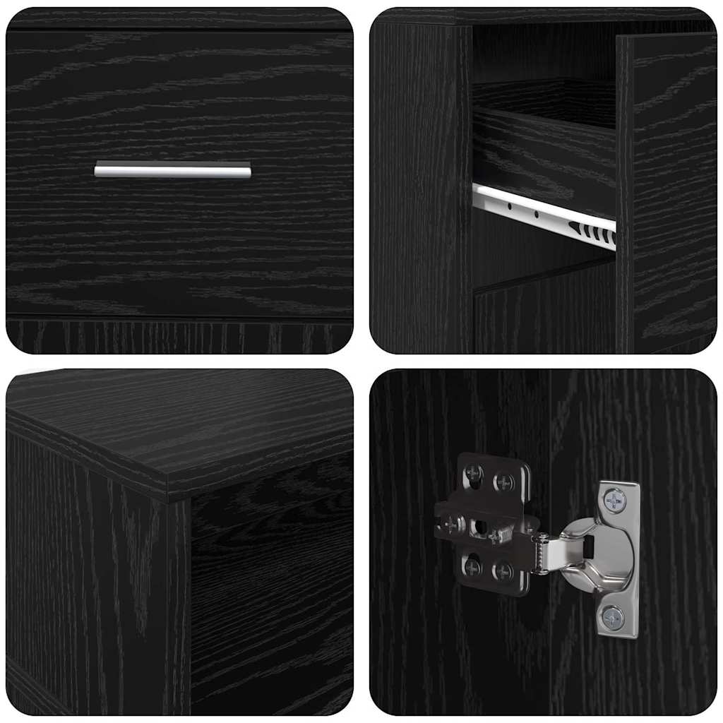 Stol s ladicama Crni hrast 120 x 55 x 91 cm Konstruirano drvo