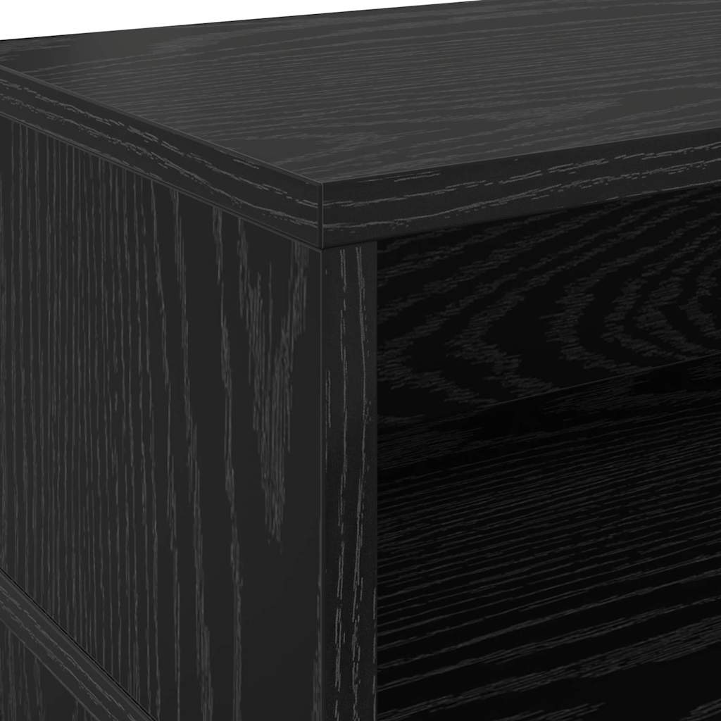 Stol s policom Crni hrast 130 x 130 x 91 cm Konstruirano drvo