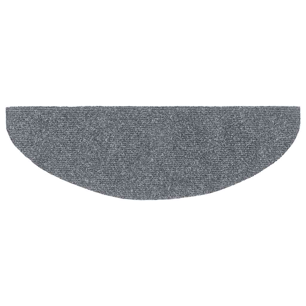 Prostirke za stepenice, samoljepljive, 20 kom., 65x21x4 cm, svijetlo sive, poluokrugle, velike