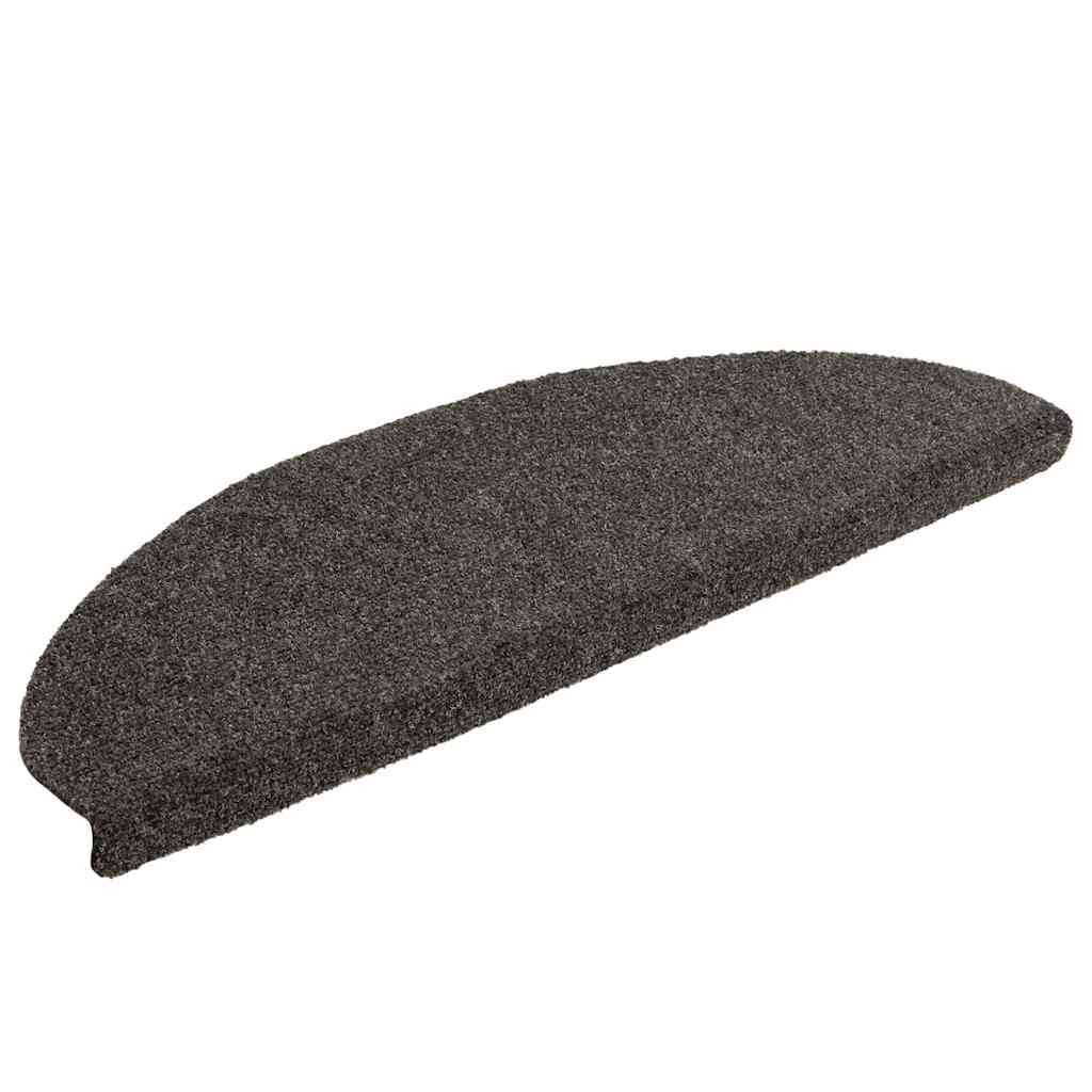 Prostirke za stepenice, samoljepljive, 20 kom. 65x21x4 cm, antracit, poluokrugle, velike