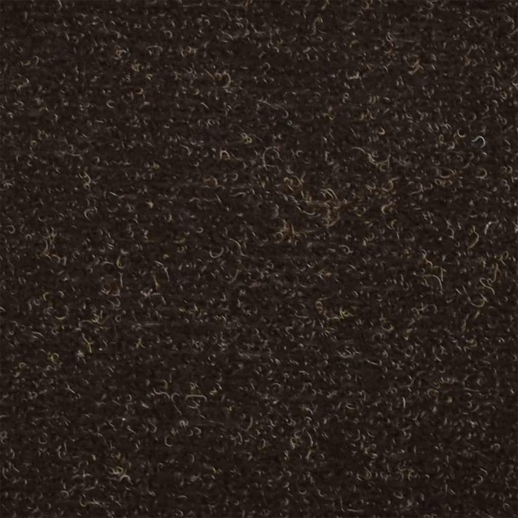Prostirke za stepenice, samoljepljive, 30 kom., 65x21x4 cm, tamnosmeđe, poluokrugle, velike