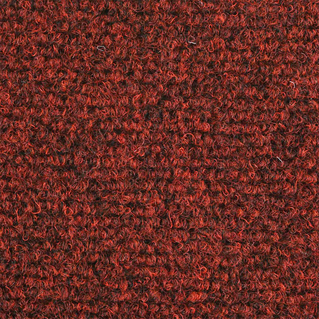 Prostirke za stepenice, samoljepljive, 20 kom, 56x17x3 cm, bordo crvene, poluokrugle