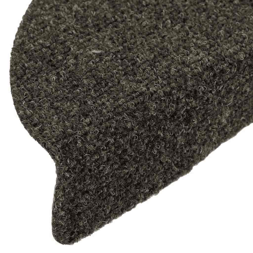 Prostirke za stepenice, samoljepljive, 20 kom 56x17x3 cm, antracit, poluokrugle