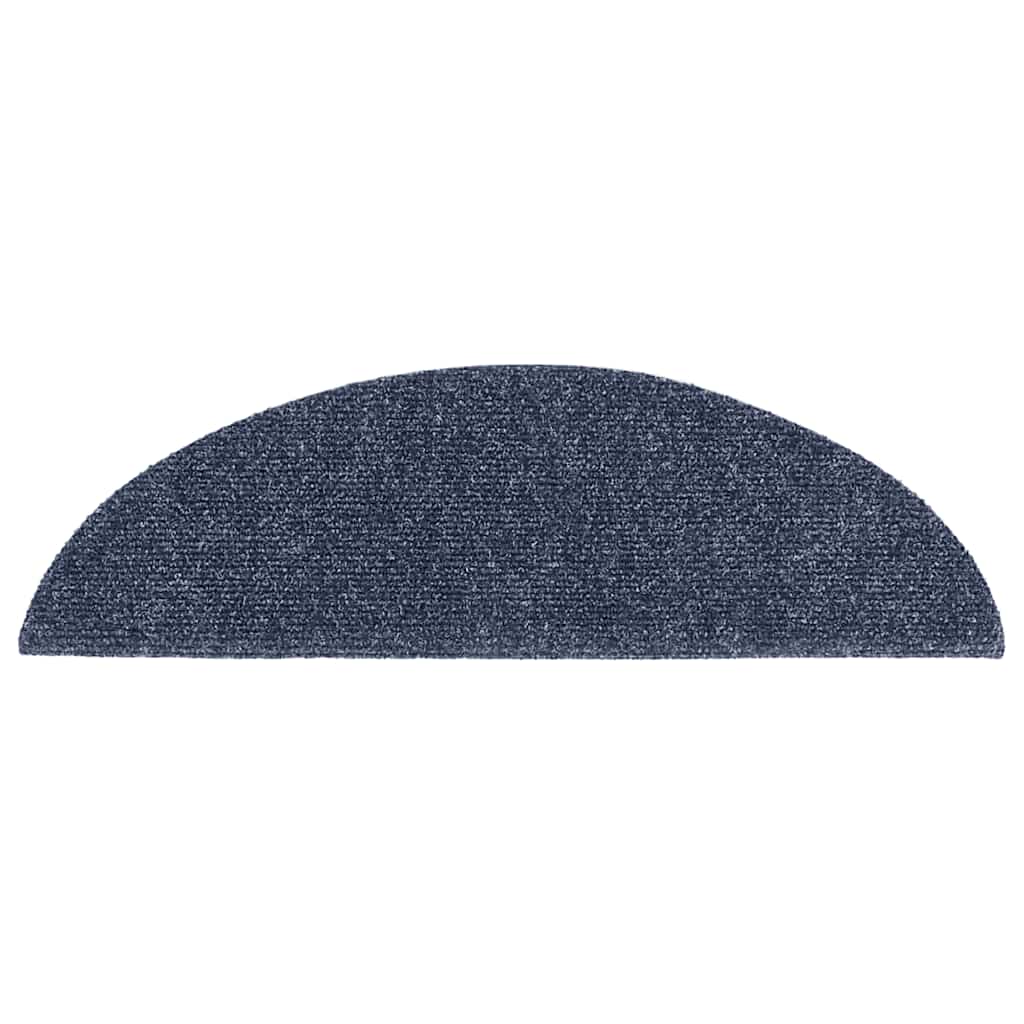 Prostirke za stepenice samoljepljive 30 kom 56x17x3 cm plave poluokrugle
