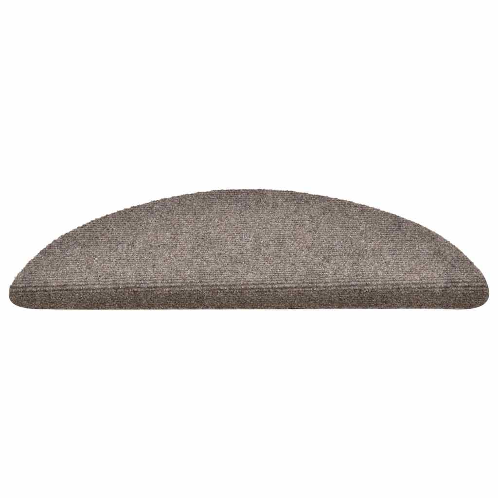 Prostirke za stepenice, samoljepljive, 30 kom, 56x17x3 cm, bež, poluokrugle