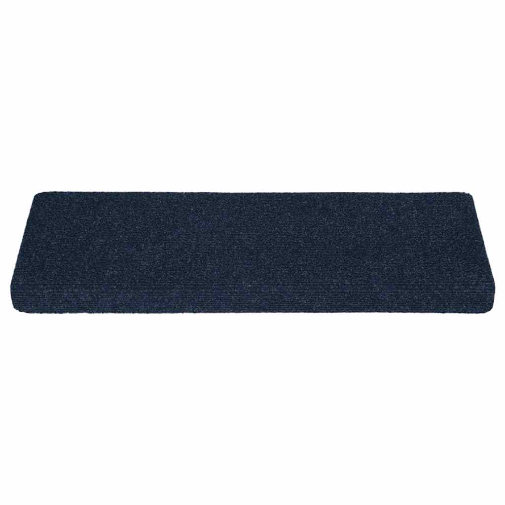Prostirke za stepenice samoljepljive 30 kom 65x21x4 cm tamnoplave pravokutne rubove