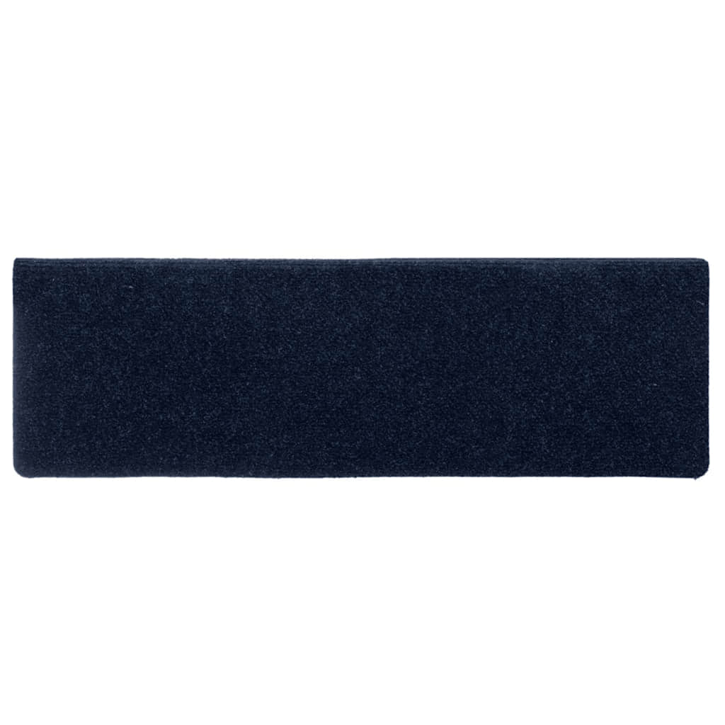 Prostirke za stepenice samoljepljive 30 kom 65x21x4 cm tamnoplave pravokutne rubove