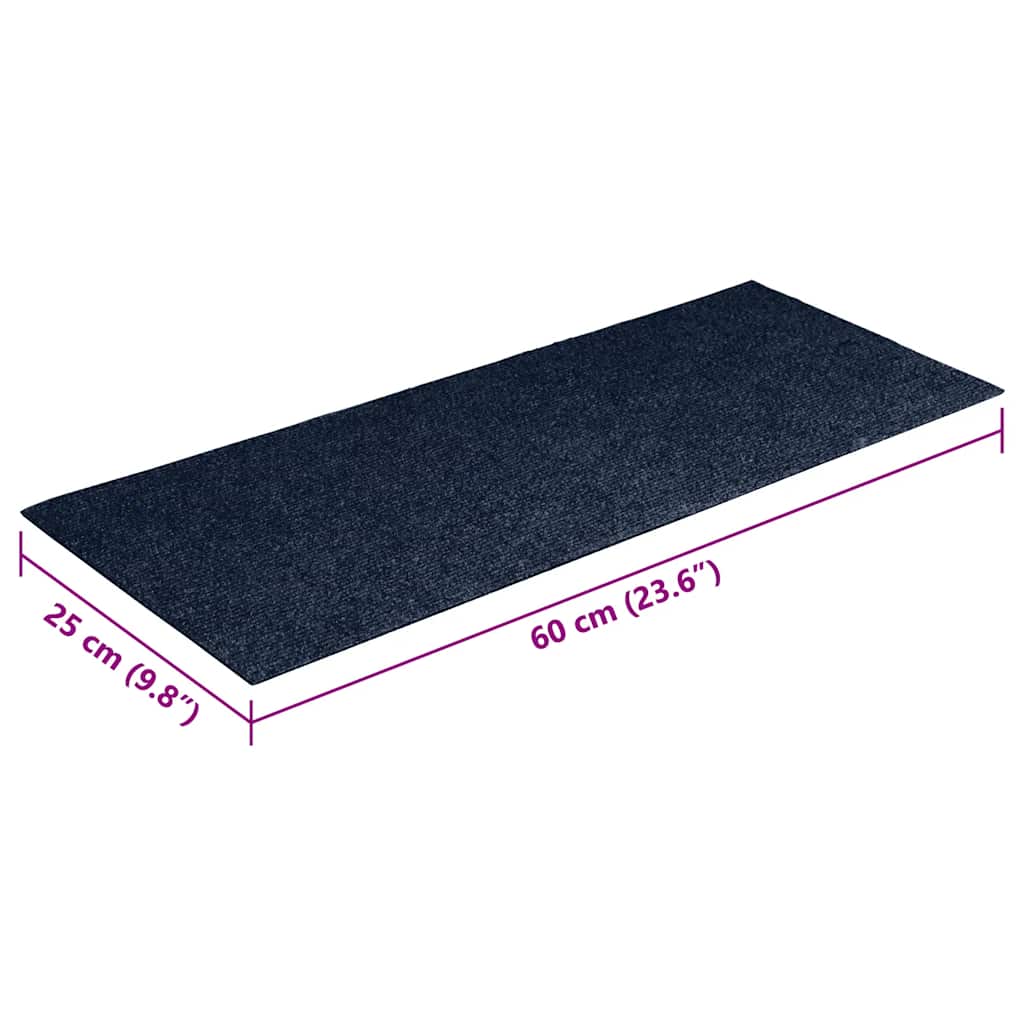 Prostirke za stepenice samoljepljive 30 kom 60x25 cm tamnoplave pravokutne