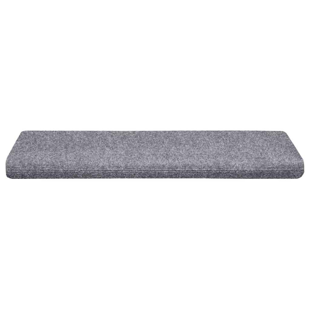 Prostirke za stepenice samoljepljive 20 kom 65x21x4 cm svijetlo sive pravokutne rubove