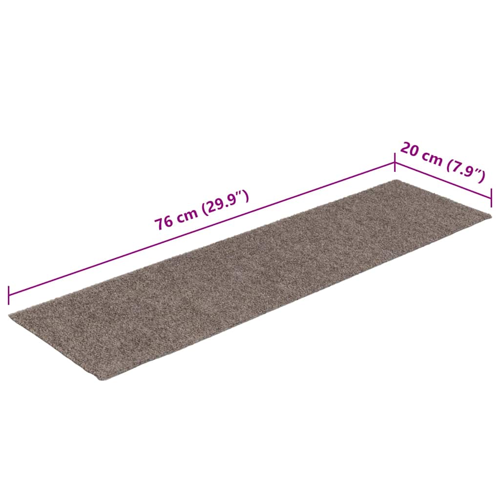 Prostirke za stepenice samoljepljive 30 kom 76x20 cm bež pravokutne