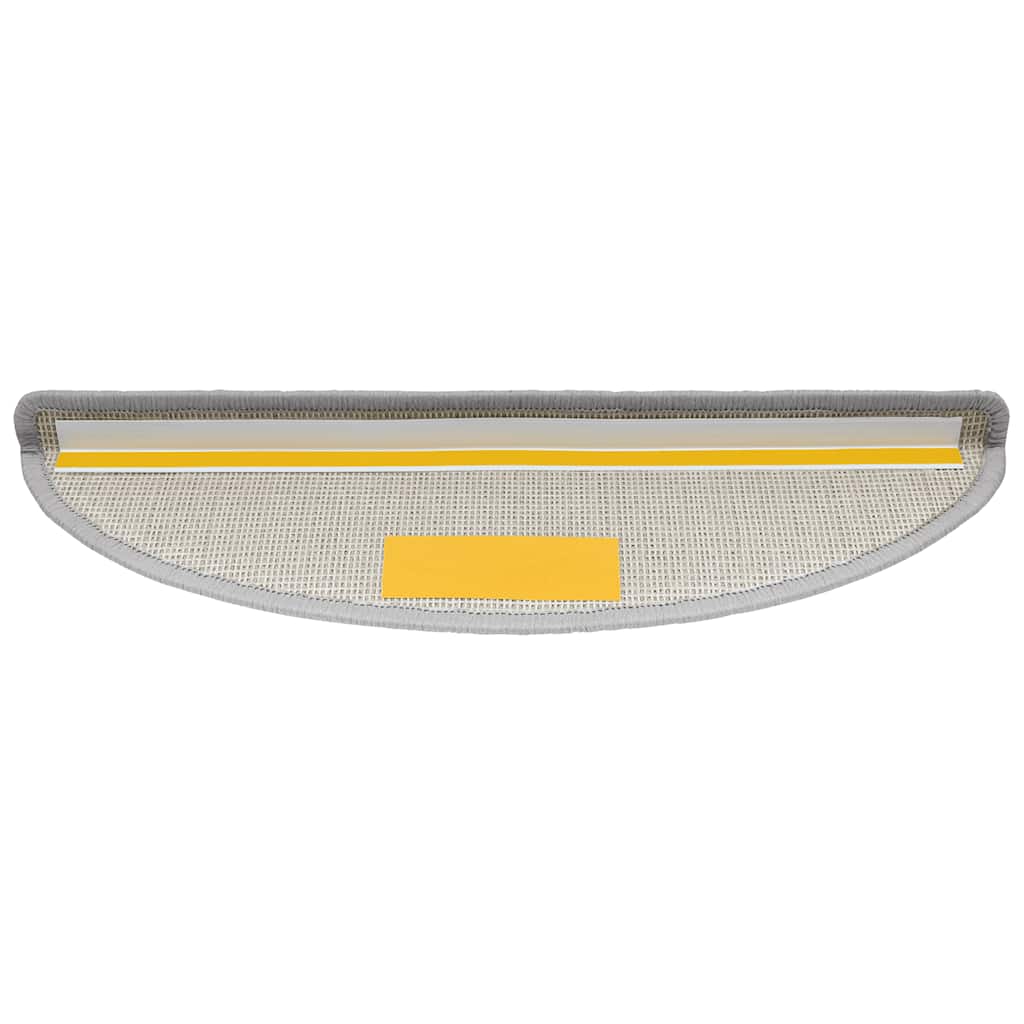 Prostirke za stepenice 30 kom 56x17x3 cm svijetlo sive poluokrugle
