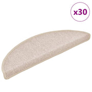 Prostirke za stepenice 30 kom 56x17x3 cm poluokrugle boje taupe