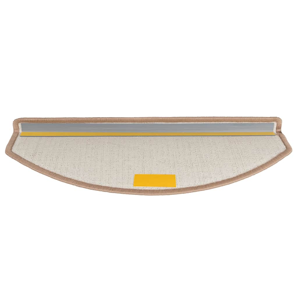 Prostirke za stepenice 30 kom 65x24x4 cm svijetlosmeđe poluokrugle velike