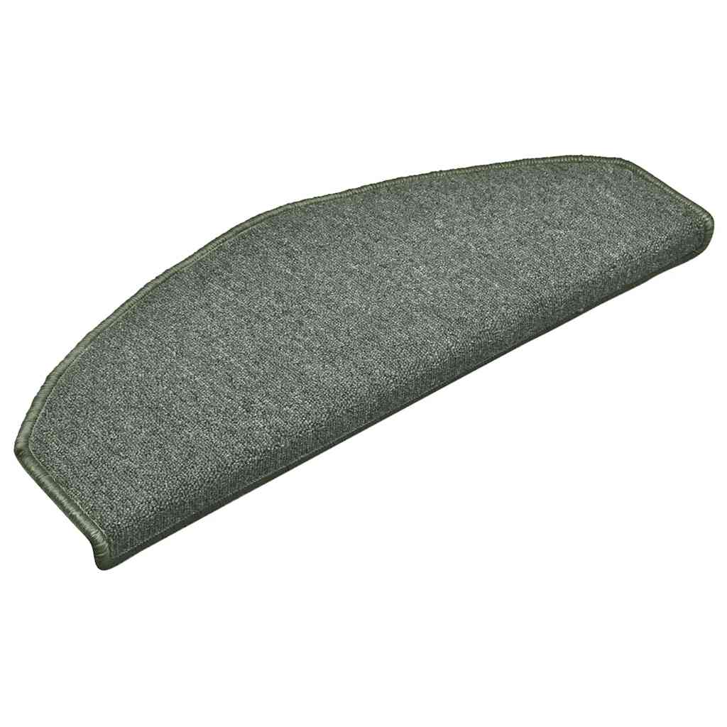 Prostirke za stepenice 30 kom 65x24x4 cm tamnozelene poluokrugle velike